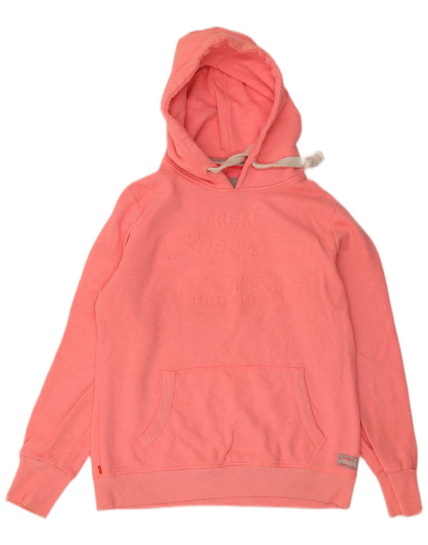 Superdry Womens Graphic Hoodie Jumper UK 18 XL Pink Cotton
