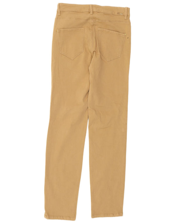 Zara Womens Slim Casual Trousers EU 38 Small W28 L30 Beige Cotton