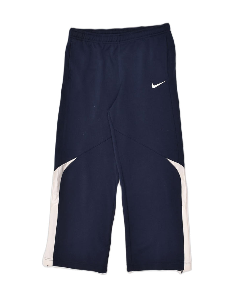 NIKE Boys Tracksuit Trousers 10-11 Years Medium  Navy Blue Polyester | Vintage Nike | Thrift | Second-Hand Nike | Used Clothing | Messina Hembry 