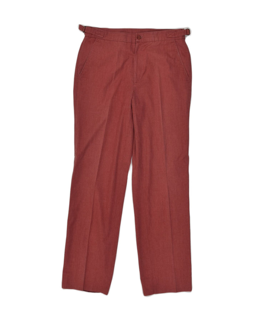 VINTAGE Womens Straight Chino Trousers IT 46 Large W32 L30 Red Cotton | Vintage Vintage | Thrift | Second-Hand Vintage | Used Clothing | Messina Hembry 