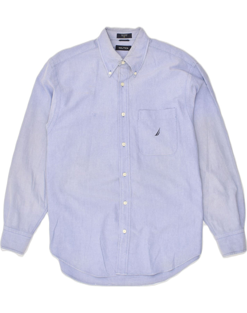 NAUTICA Mens Shirt Medium Blue Cotton | Vintage Nautica | Thrift | Second-Hand Nautica | Used Clothing | Messina Hembry 