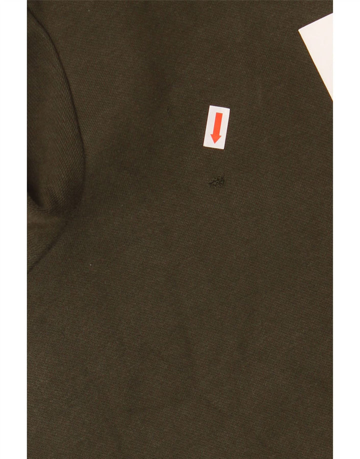 Puma Mens Graphic Hoodie Jumper XL Khaki Cotton