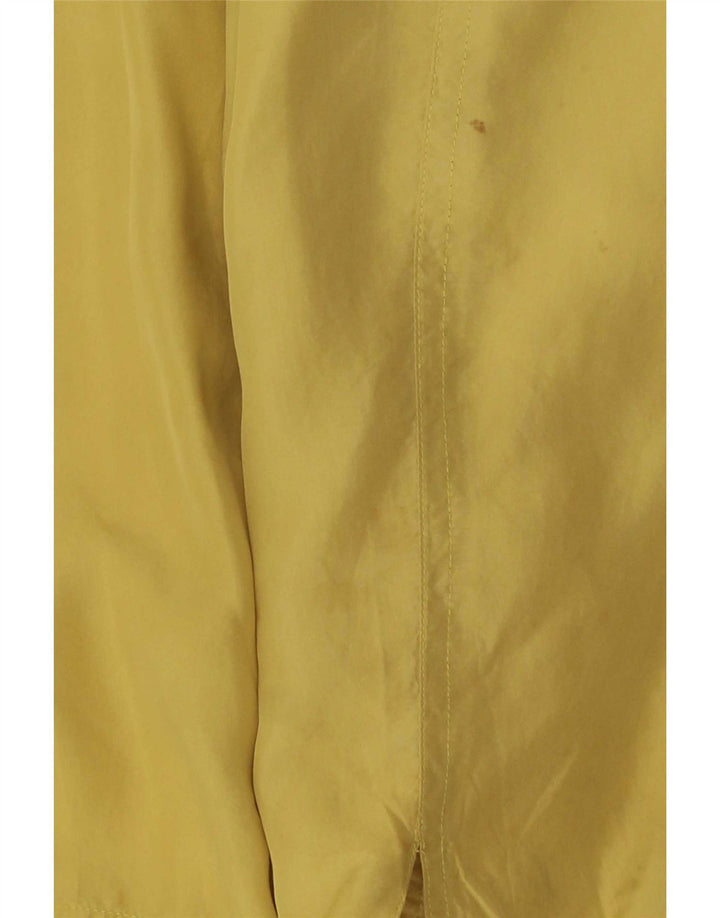 Vintage Mens Utility Jacket UK 44 2XL Yellow Silk