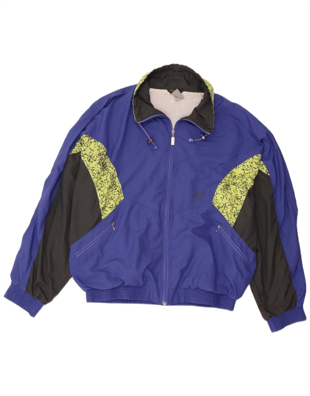 Triumph Mens Tracksuit Top Jacket XL Blue Colourblock Polyester