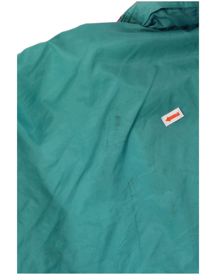 PUMA Mens Hooded Rain Jacket UK 42 XL Blue Colourblock Nylon