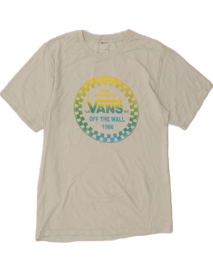VANS Mens Classic Fit Graphic T-Shirt Top Small White Cotton Vintage Vans and Second-Hand Vans from Messina Hembry 