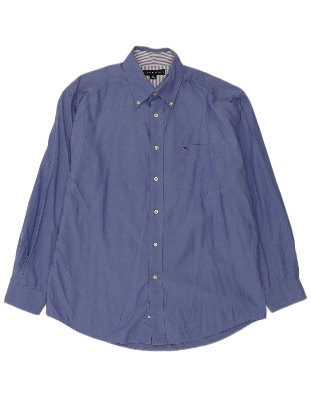 Tommy Hilfiger Mens Shirt Large Blue Cotton