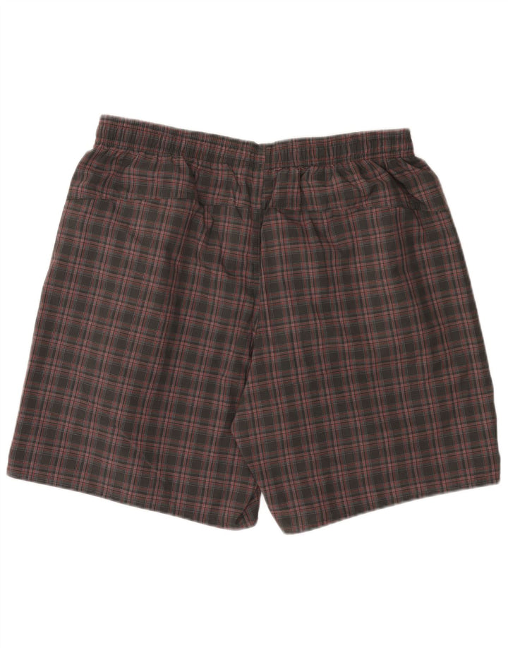 Adidas Mens Sport Shorts XL Grey Check Polyester