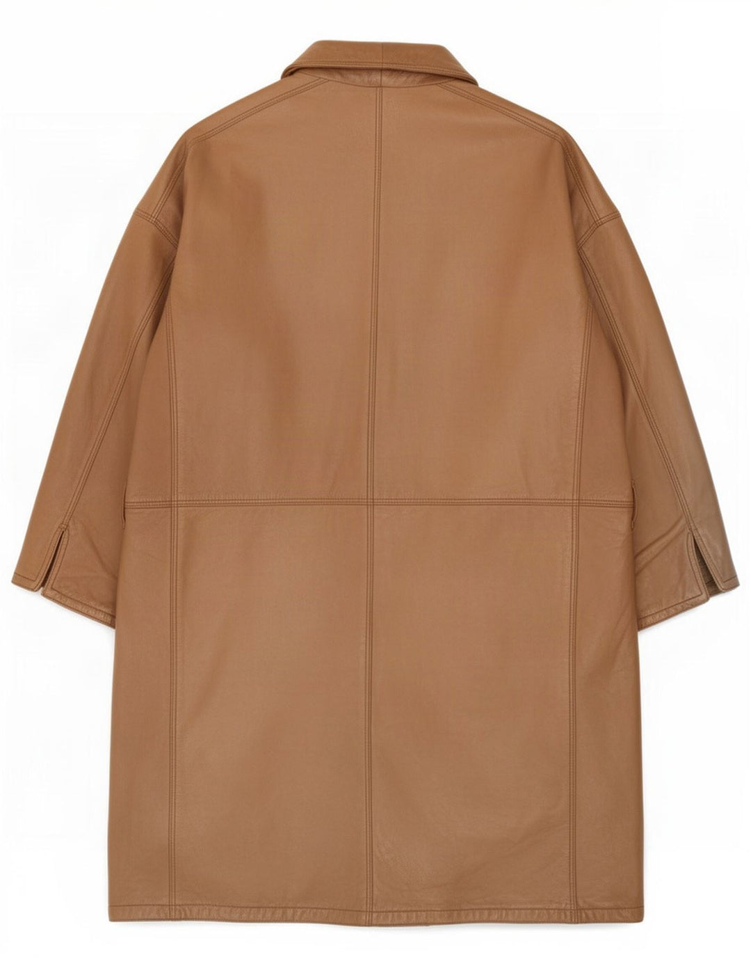 Casa Veneta Mens Leather Coat IT 52 XL Beige