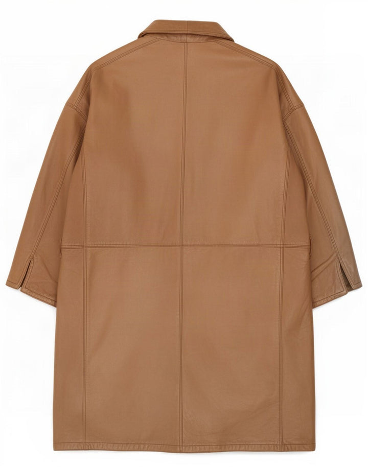Casa Veneta Mens Leather Coat IT 52 XL Beige