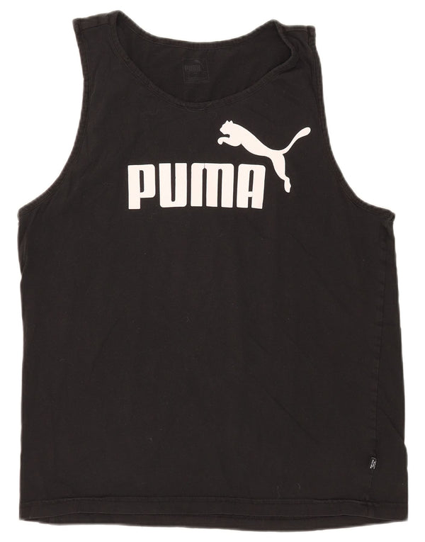 Puma Mens Graphic Vest Top Large Black Cotton