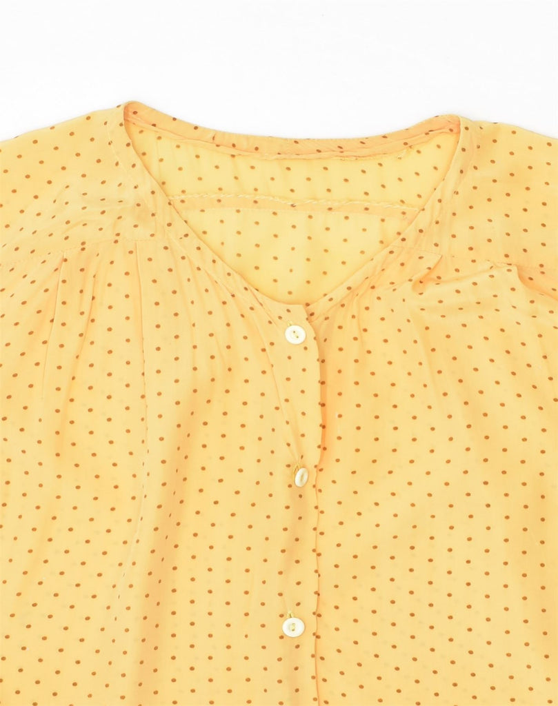 VINTAGE Womens Shirt Blouse 2XL Yellow Spotted | Vintage Vintage | Thrift | Second-Hand Vintage | Used Clothing | Messina Hembry 