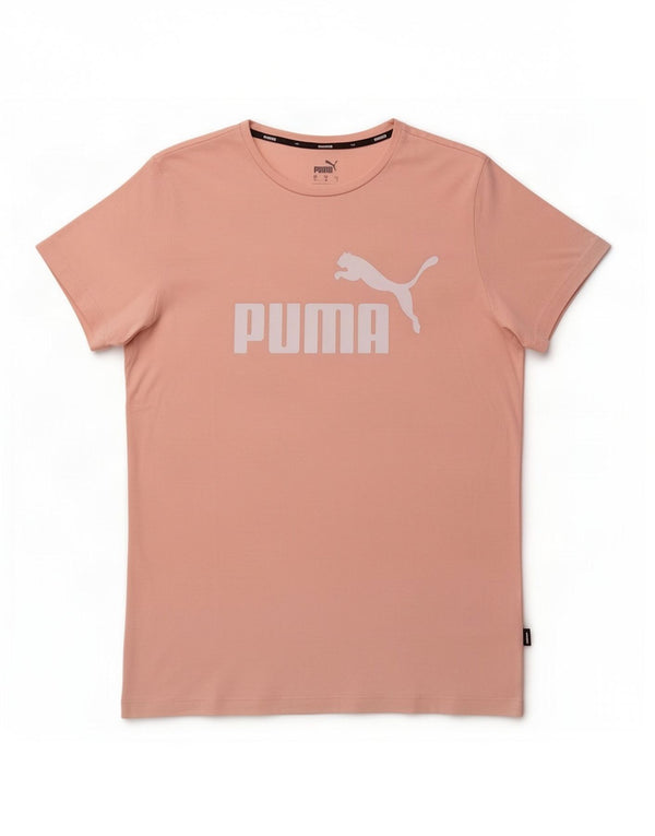 Puma Womens Graphic T-Shirt Top UK 12 Medium Pink Cotton