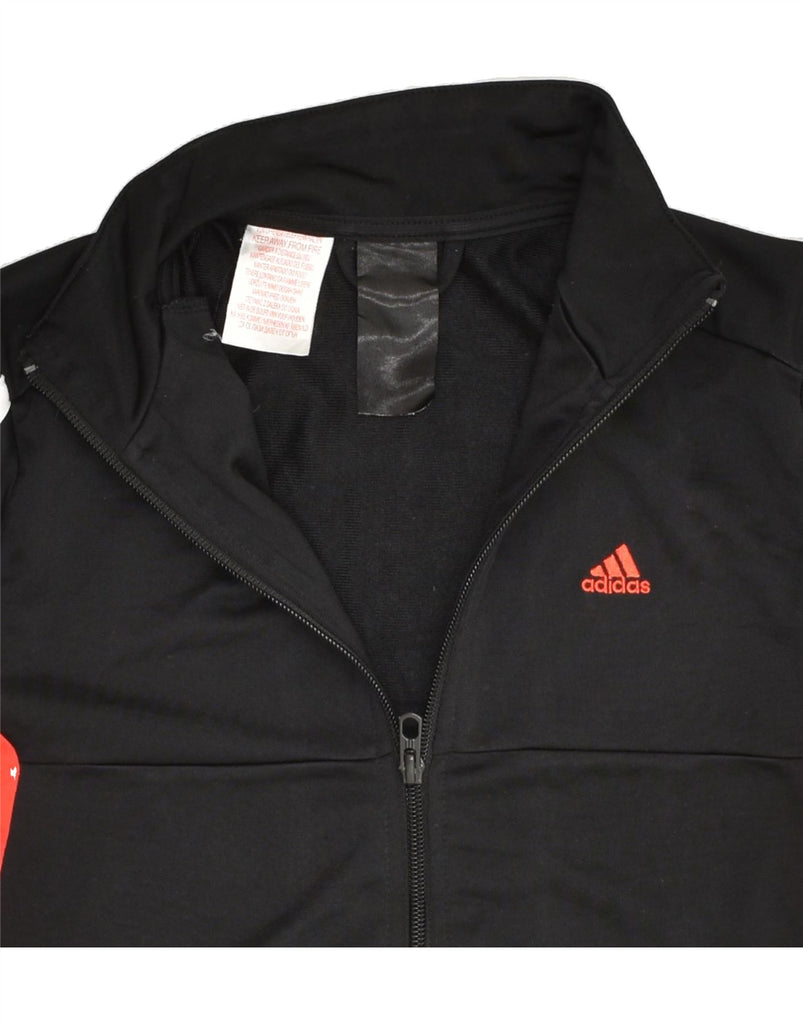 ADIDAS Boys Tracksuit Top Jacket 9-10 Years Black Colourblock Polyester | Vintage Adidas | Thrift | Second-Hand Adidas | Used Clothing | Messina Hembry 