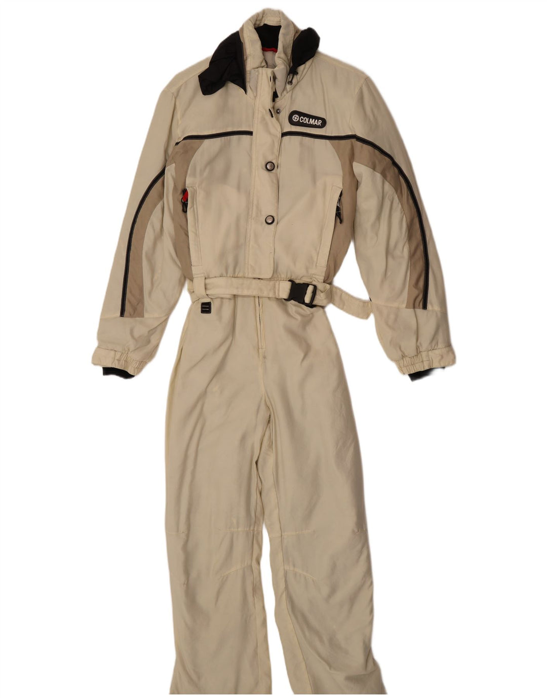 Colmar Womens Ski Jumpsuit IT 42 Small Off White Colourblock Polyamide