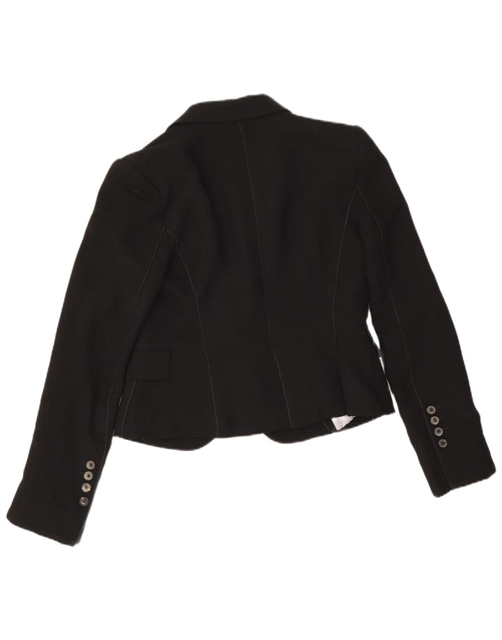 Zara Womens 1 Button Blazer Jacket EU 38 Small Black