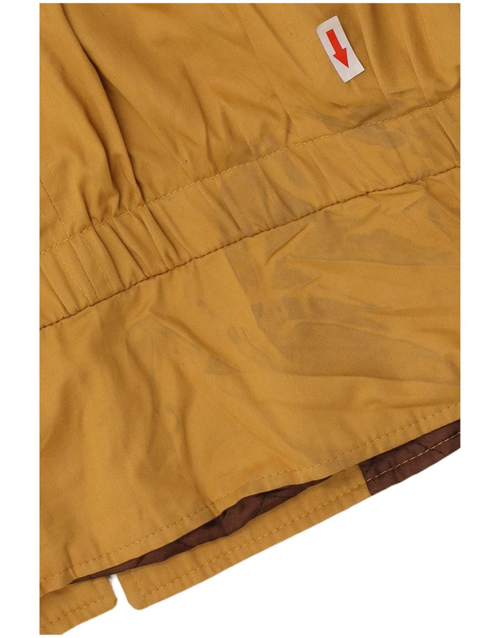 Vintage Womens Bomber Jacket IT 42 Medium Yellow Cotton