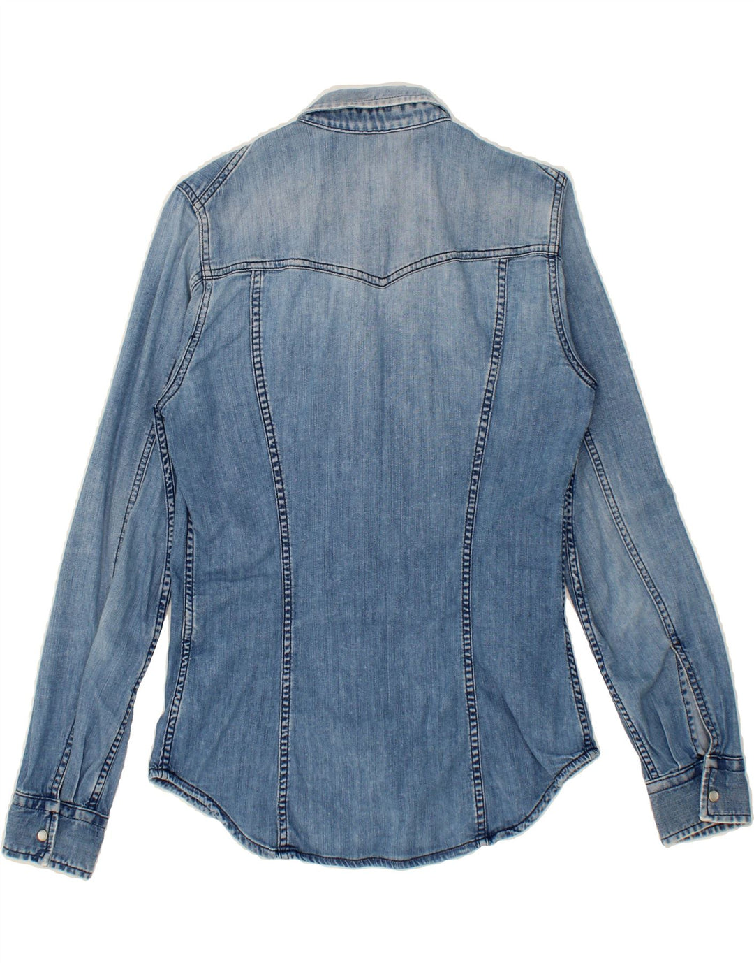 CYCLE Womens Denim Shirt UK 10 Small Blue Cotton Vintage Cycle and Second-Hand Cycle from Messina Hembry 