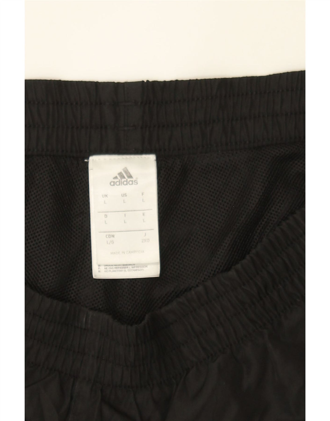 ADIDAS Mens Bermuda Sport Shorts Large  Black Colourblock Polyester Vintage Adidas and Second-Hand Adidas from Messina Hembry 