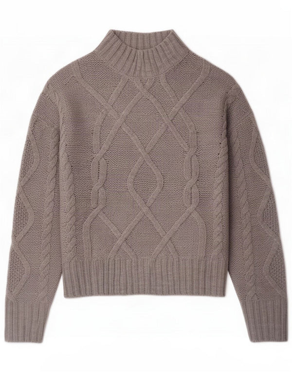 Gap Womens Turtle Neck Jumper Sweater UK 16 Large Grey Acrylic