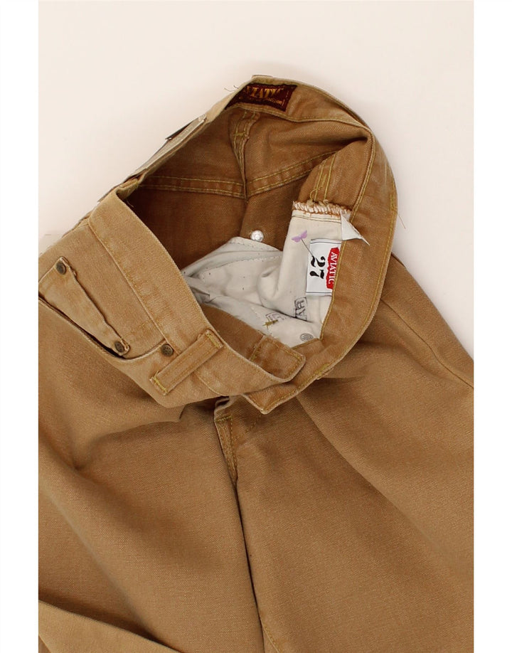 AVIATIC Womens Slim Casual Trousers  W27 L32 Brown Vintage Aviatic and Second-Hand Aviatic from Messina Hembry 