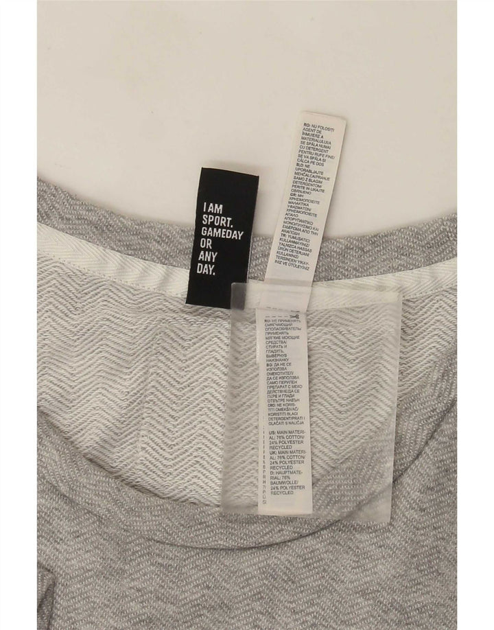 Adidas Mens Graphic T-Shirt Top Medium Grey Flecked Cotton
