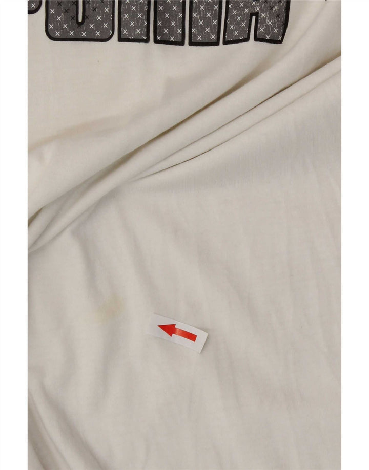 Puma Mens Graphic T-Shirt Top 2XL White