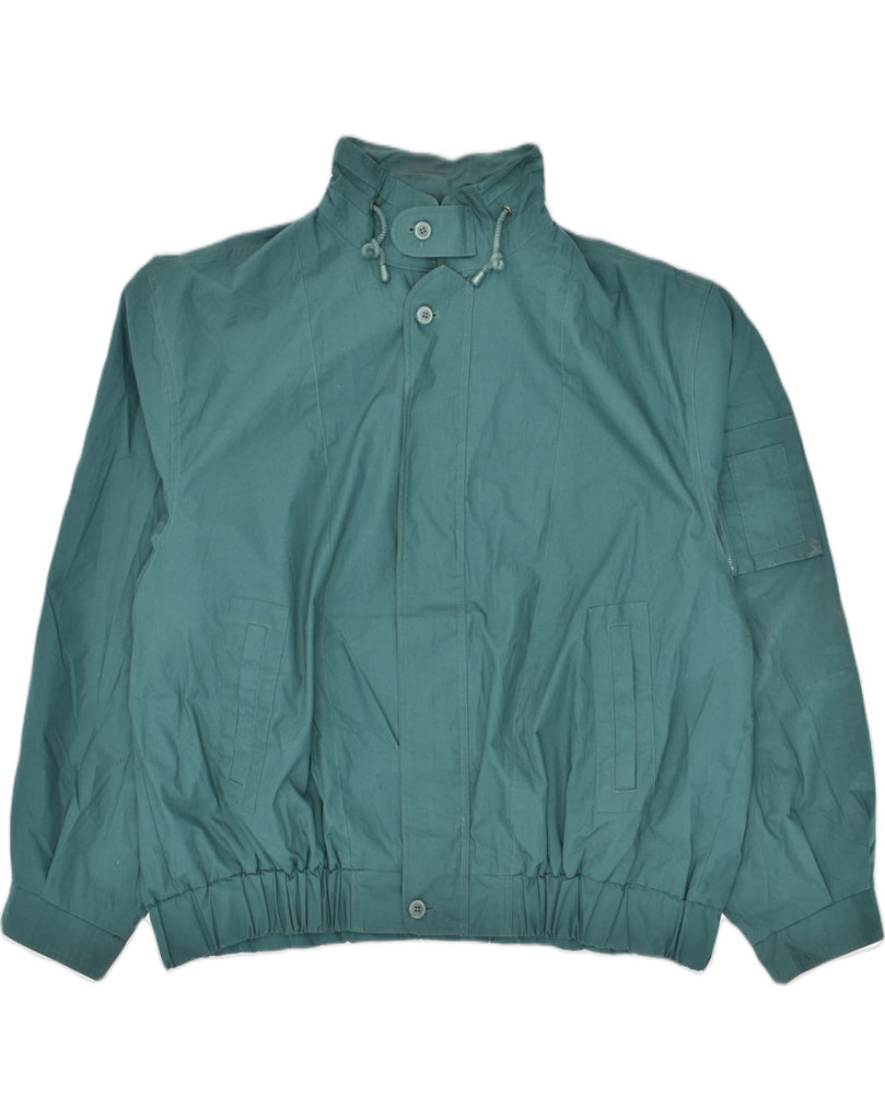 LONDON FOG Mens Tall Bomber Jacket IT 54 2XL Green Polyester | Vintage London Fog | Thrift | Second-Hand London Fog | Used Clothing | Messina Hembry 