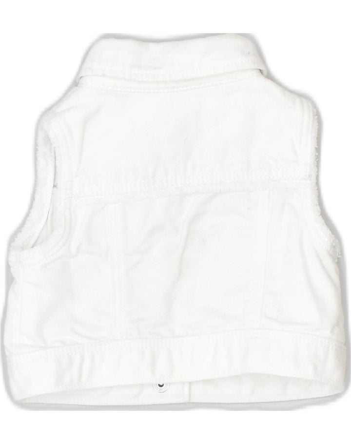 GAP Baby Girls Utility Gilet 12-18 Months White Cotton | Vintage Gap | Thrift | Second-Hand Gap | Used Clothing | Messina Hembry 