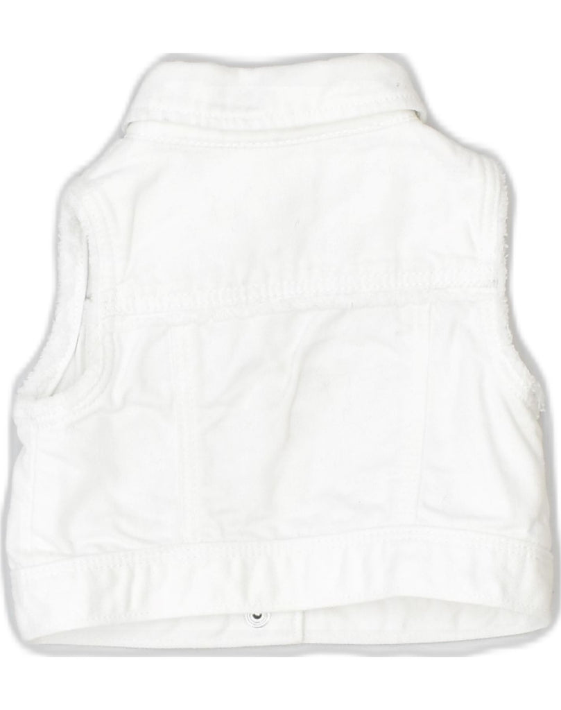 GAP Baby Girls Utility Gilet 12-18 Months White Cotton | Vintage Gap | Thrift | Second-Hand Gap | Used Clothing | Messina Hembry 