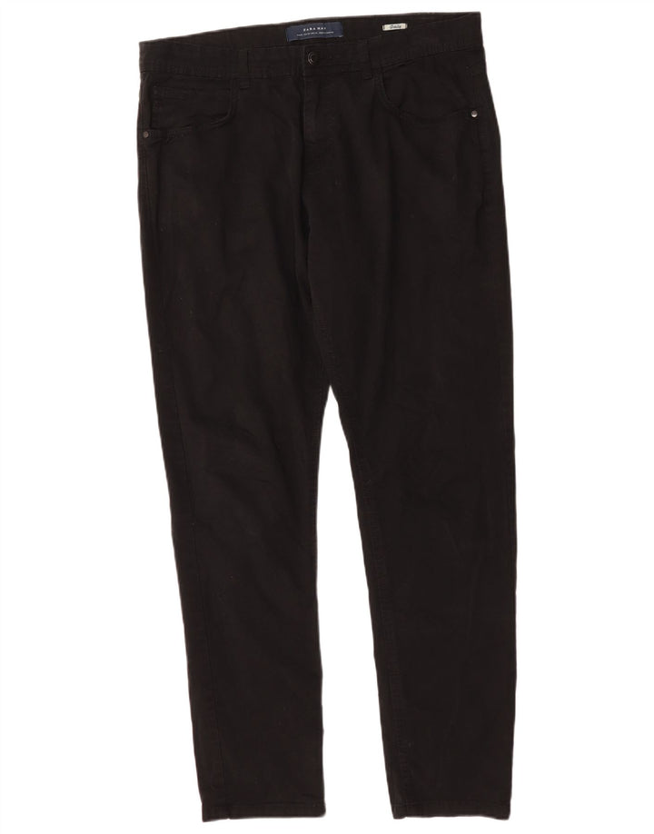 Zara Mens Slim Jeans EU 44 Large W34 L31 Black
