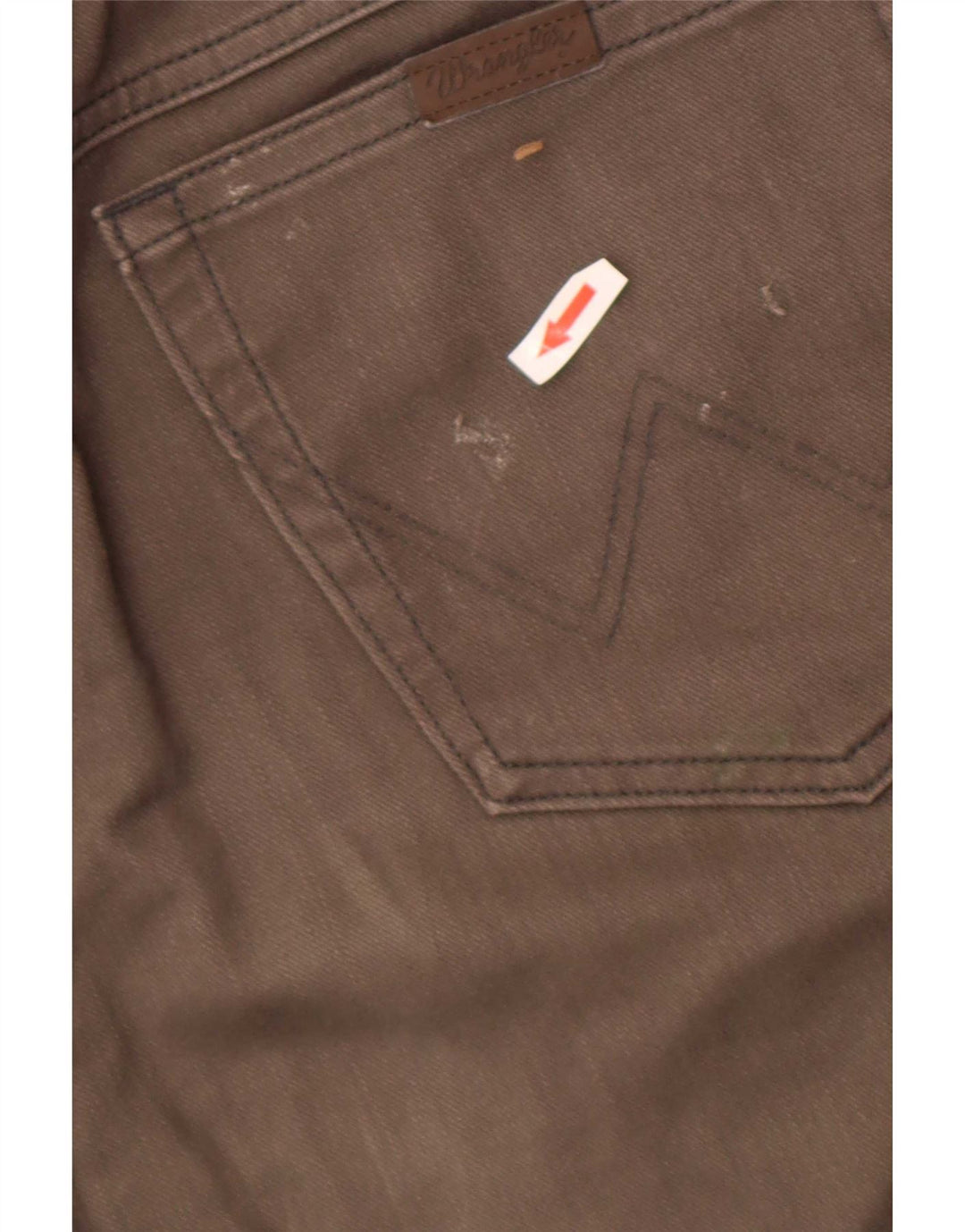 Wrangler Mens Regular Straight Jeans W36 L34 Brown Cotton