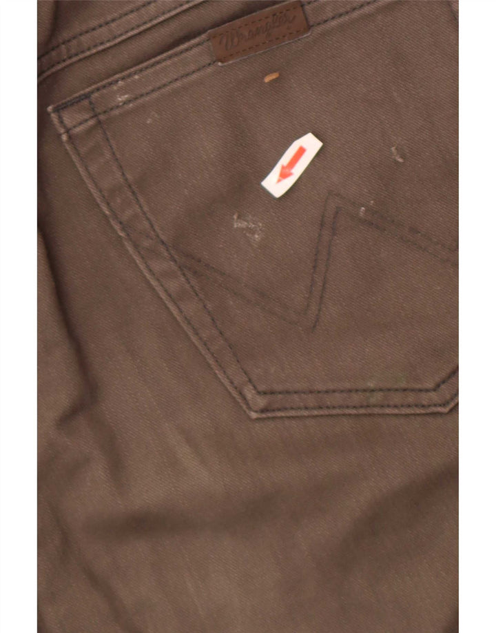 Wrangler Mens Regular Straight Jeans W36 L34 Brown Cotton