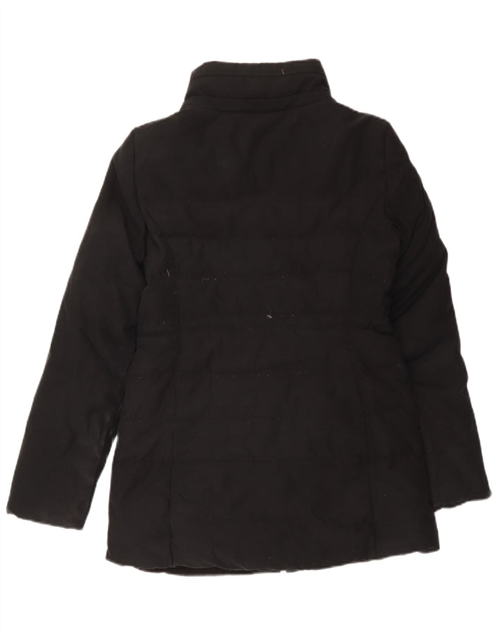 Zara Womens Padded Jacket UK 10 Small Black Cotton