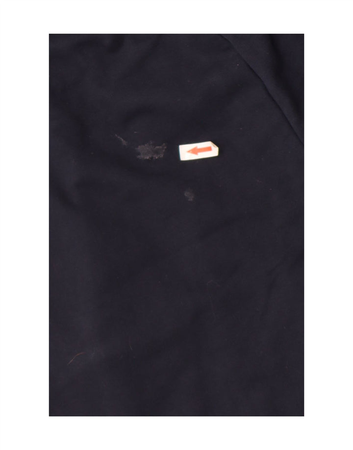 Vintage Mens Graphic Sport Shorts Medium Navy Blue Cotton
