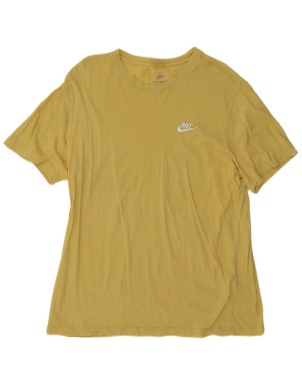 Nike Mens T-Shirt Top Medium Yellow