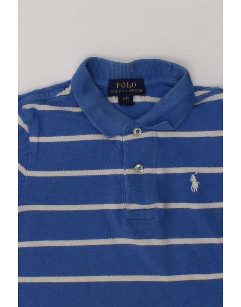 POLO RALPH LAUREN Boys Polo Shirt 2-3 Years Blue Striped Cotton | Vintage Polo Ralph Lauren | Thrift | Second-Hand Polo Ralph Lauren | Used Clothing | Messina Hembry 