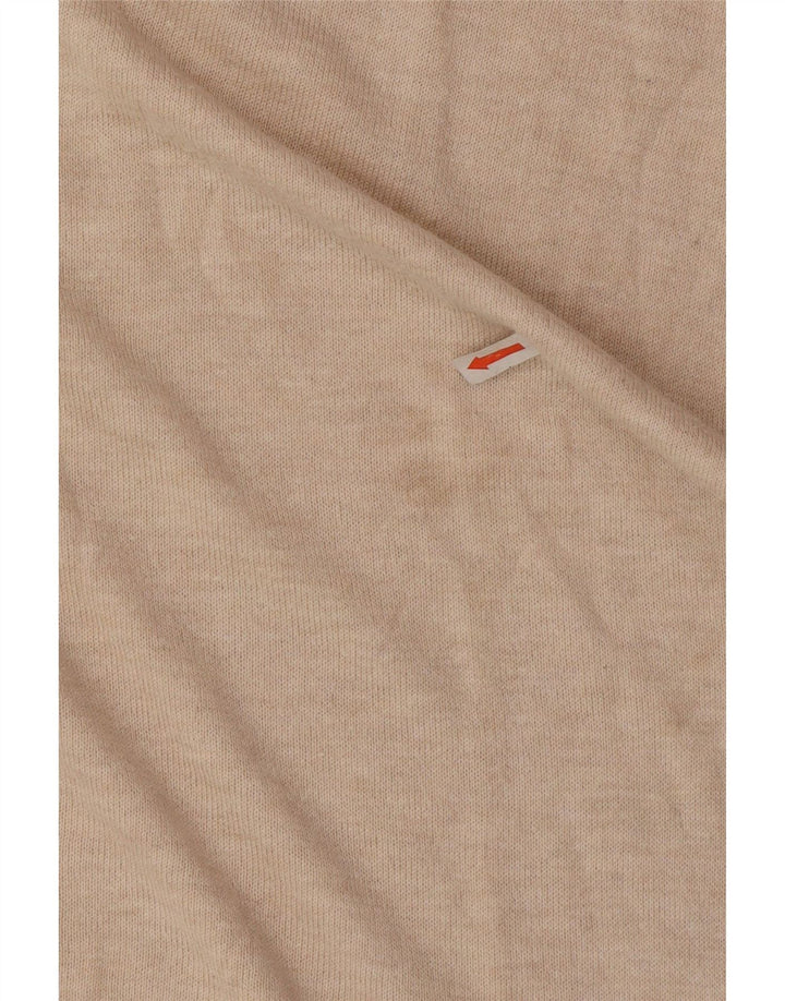 Zara Womens Long Sleeve Oversized Polo Dress UK 10 Small Beige Polyester