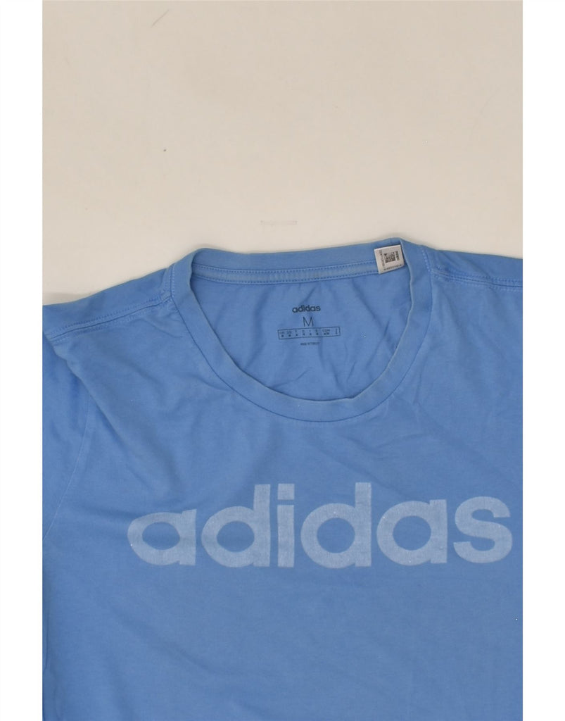 ADIDAS Mens Graphic T-Shirt Top Medium Blue Cotton | Vintage Adidas | Thrift | Second-Hand Adidas | Used Clothing | Messina Hembry 