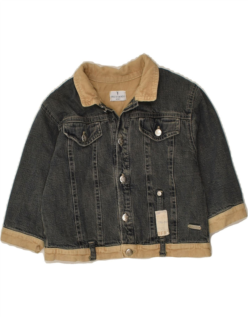 TRUSSARDI Baby Boys Denim Jacket 18-24 Months Blue Cotton | Vintage Trussardi | Thrift | Second-Hand Trussardi | Used Clothing | Messina Hembry 