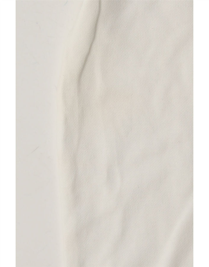 TOMMY HILFIGER Mens Polo Shirt Large White Cotton