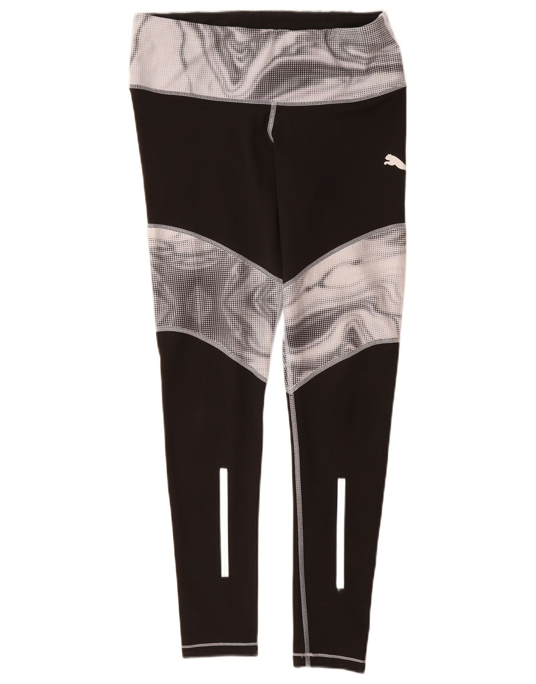 Puma Womens Leggings UK 16 Large Black Colourblock