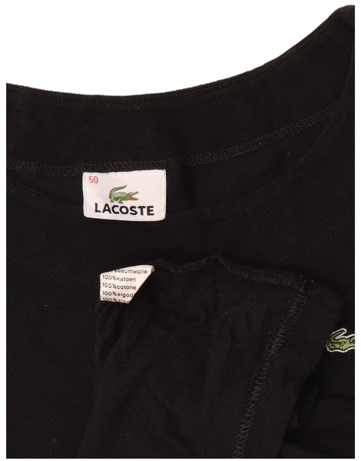 Lacoste Womens T-Shirt Top Size 50 2XL Black Cotton
