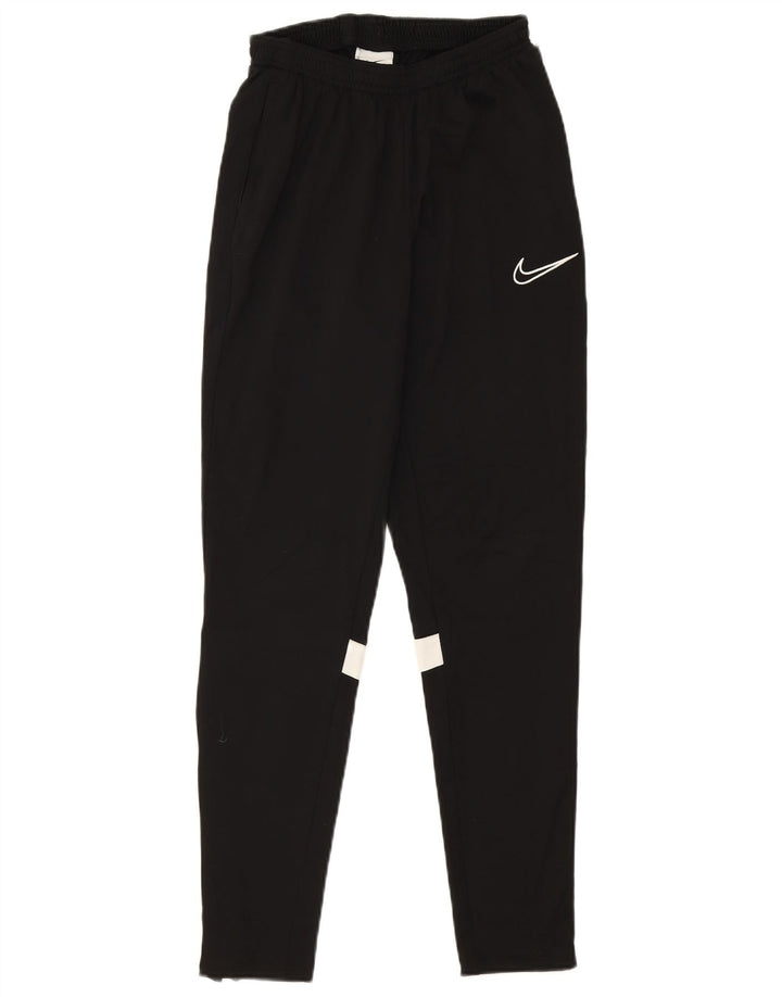 Nike Mens Dri Fit Tracksuit Trousers Small  Black Colourblock Polyester