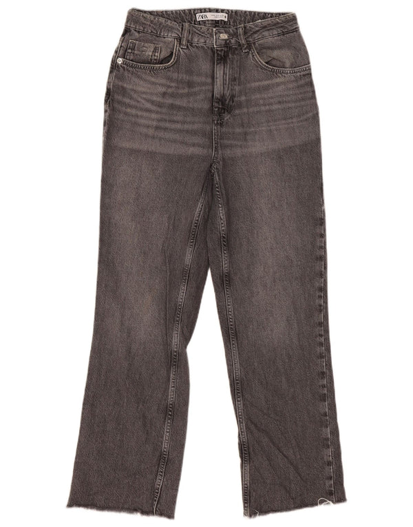 Zara Womens Straight Jeans EU 38 Small W28 L28 Grey Cotton