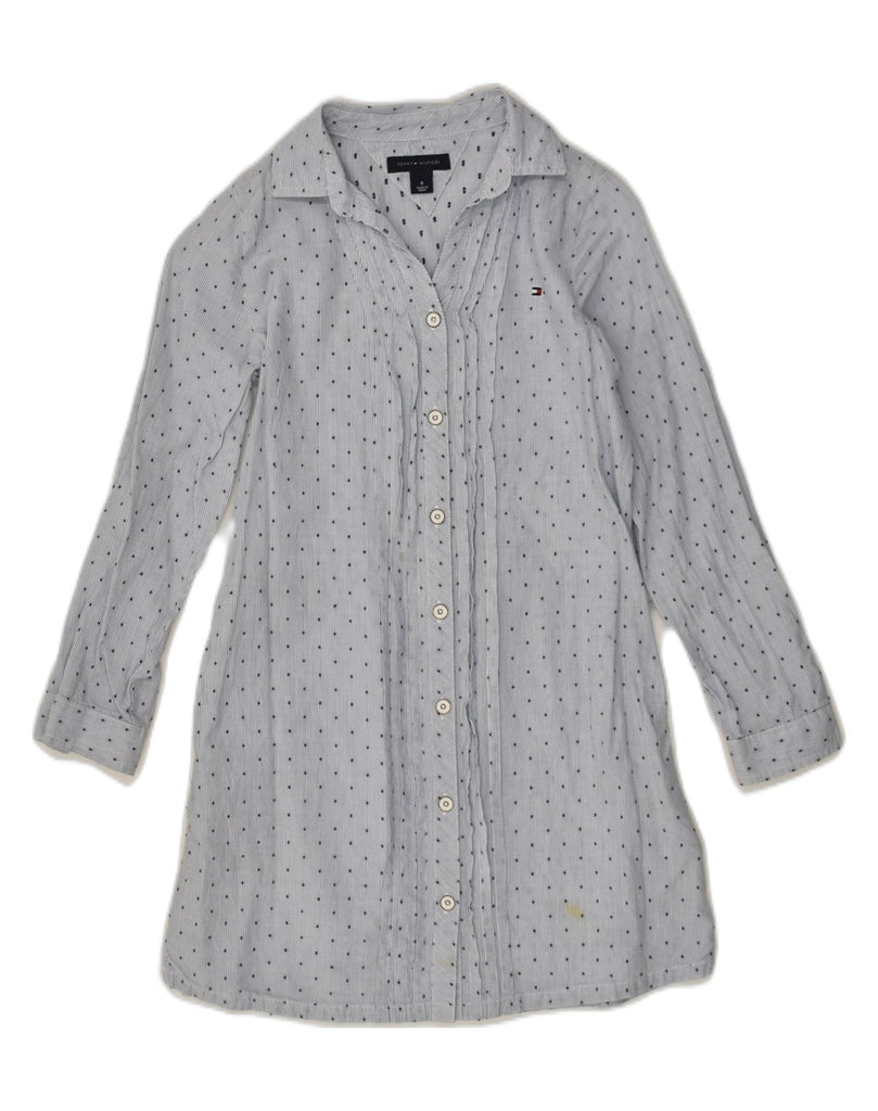 TOMMY HILFIGER Girls Shirt Dress 7-8 Years Blue Spotted Cotton | Vintage Tommy Hilfiger | Thrift | Second-Hand Tommy Hilfiger | Used Clothing | Messina Hembry 