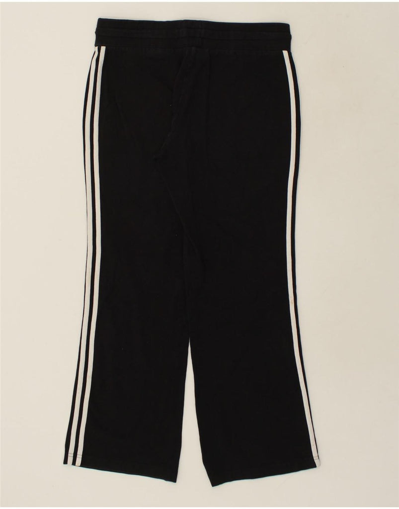 ADIDAS Womens Tracksuit Trousers UK 16 Large Black Cotton | Vintage Adidas | Thrift | Second-Hand Adidas | Used Clothing | Messina Hembry 