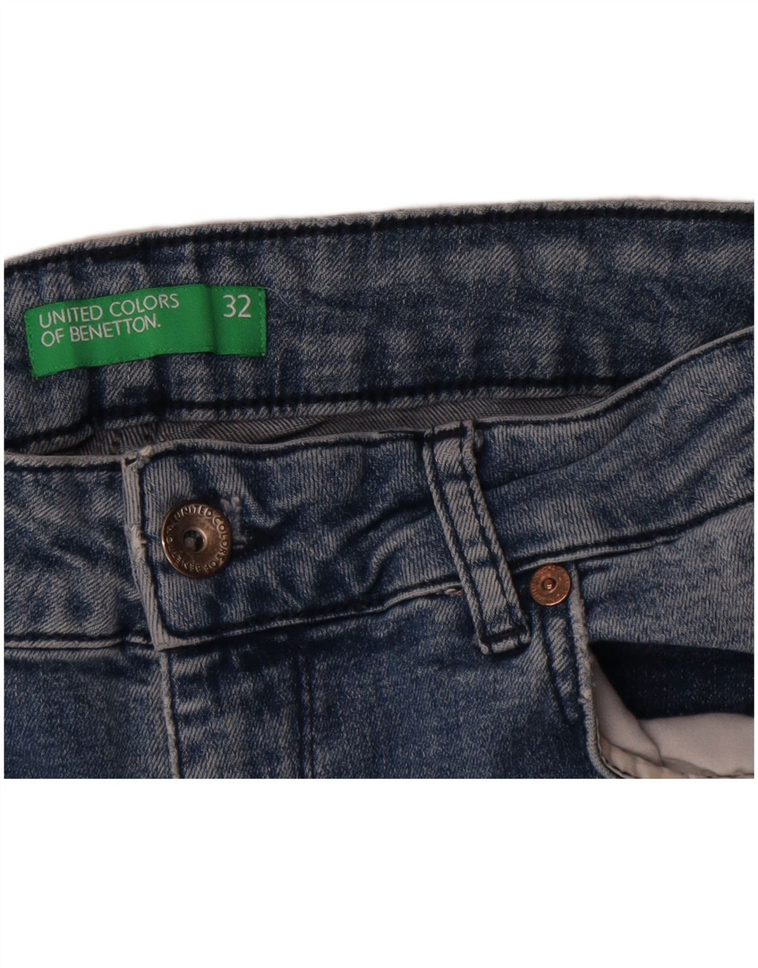 Benetton Womens Slim Jeans W32 L26 Blue