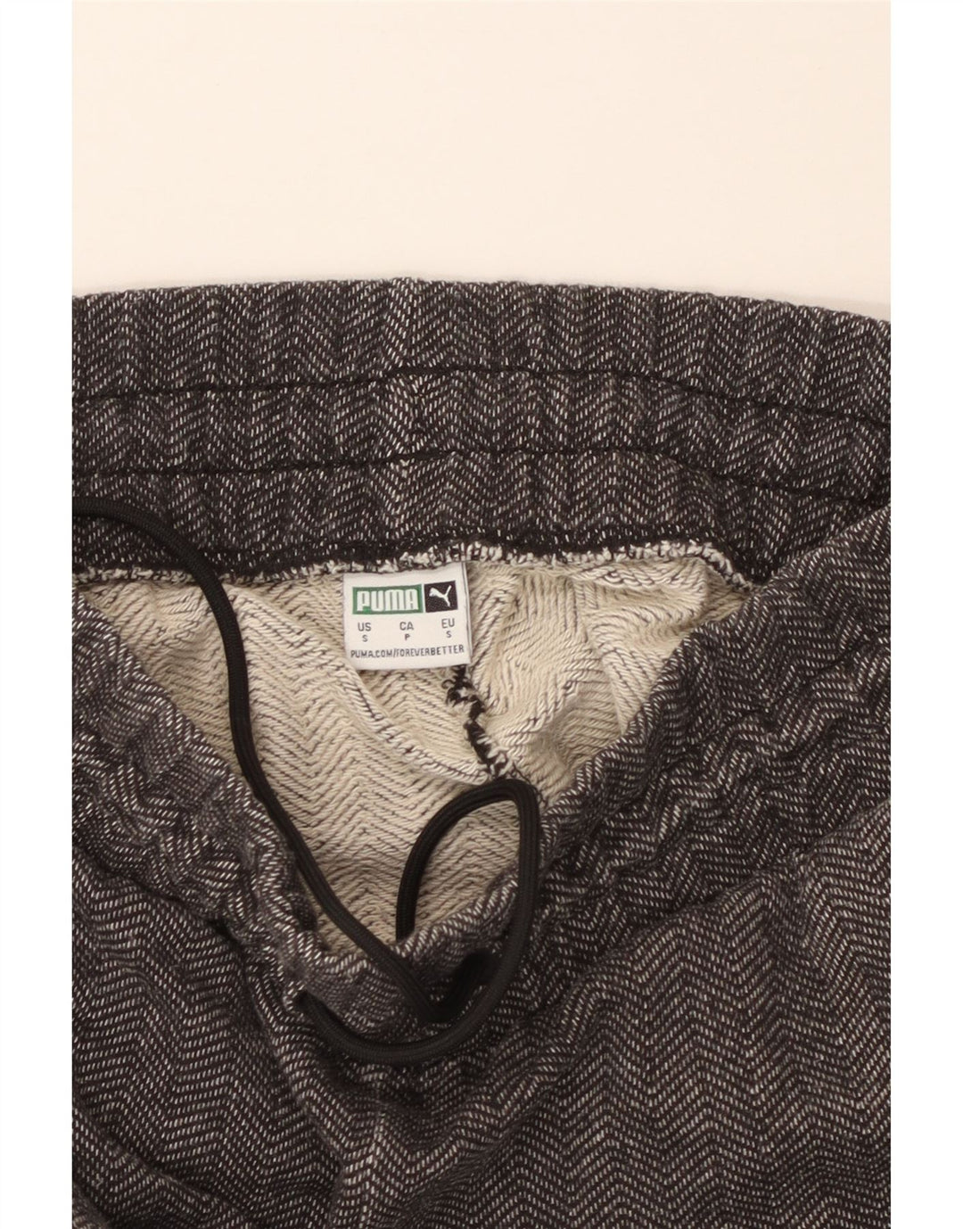 PUMA Womens Tracksuit Trousers UK 10 Small  Grey Herringbone