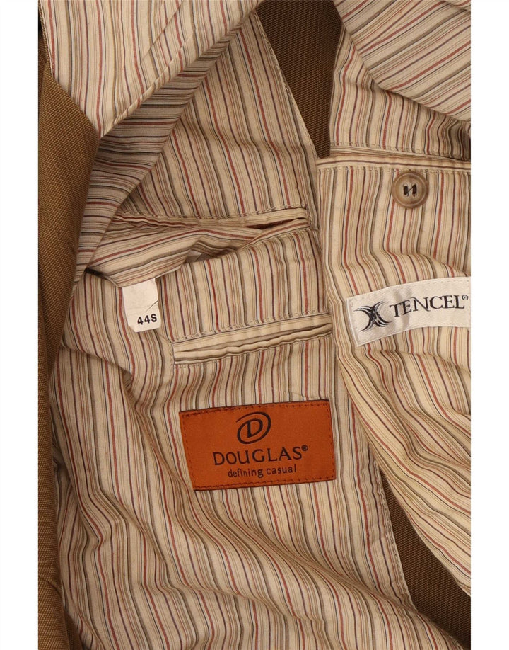 Douglas Mens 2 Button Blazer Jacket UK 44 2XL Brown Tencel